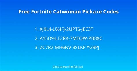 Start: Jul 13, <strong>2022</strong>. . Catwoman pickaxe code free 2022